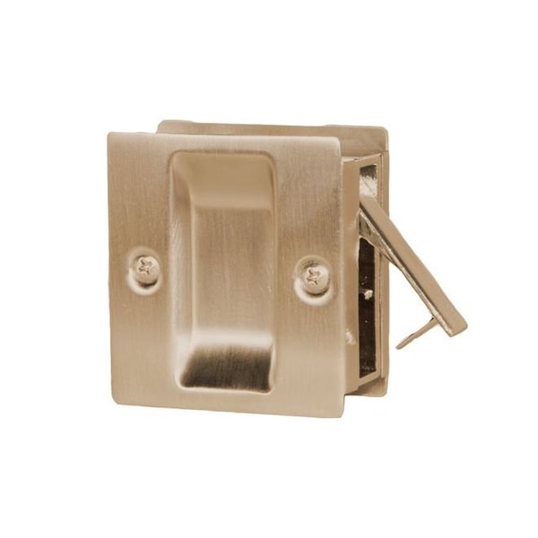 Trimco Passage Pocket Door Lock Square Cutout Satin Brass 1064.606